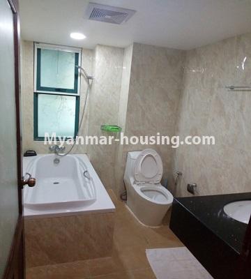 Myanmar real estate - for rent property - No.4718 - 3  BHK JL Inya Serviced Residence room for rent in Kamaryut! - bathroom view