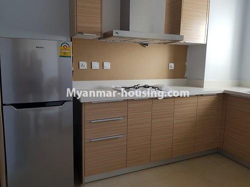 Myanmar real estate - for rent property - No.4720 - New room in Galaxy Tower, Star City, Thanlyin! - kitchen view