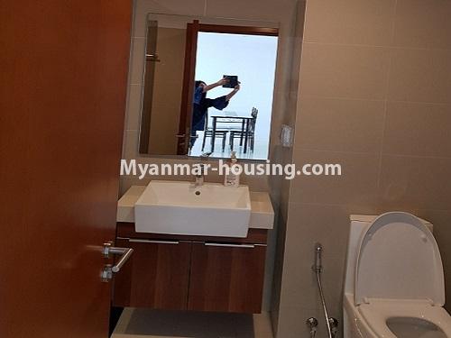 Myanmar real estate - for rent property - No.4720 - New room in Galaxy Tower, Star City, Thanlyin! - bathroom view
