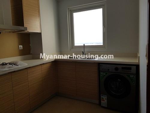 Myanmar real estate - for rent property - No.4720 - New room in Galaxy Tower, Star City, Thanlyin! - another view of kitchen