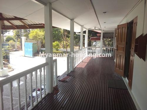Myanmar real estate - for rent property - No.4721 - Two storey landed house with reasonable price for rent in Hlaing! - balcony view