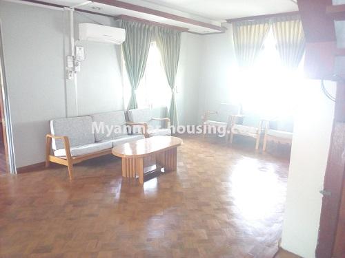 Myanmar real estate - for rent property - No.4721 - Two storey landed house with reasonable price for rent in Hlaing! - living room view
