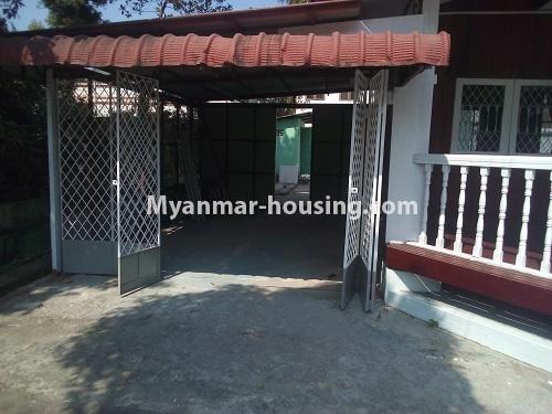 Myanmar real estate - for rent property - No.4721 - Two storey landed house with reasonable price for rent in Hlaing! - garage view