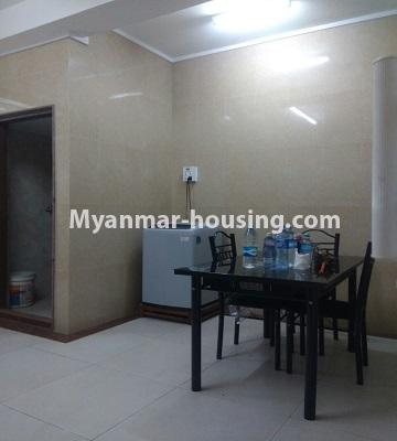 Myanmar real estate - for rent property - No.4723 - Large 3 BHK condominium room for rent near Myaynigone! - dining area view