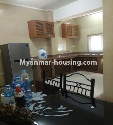 缅甸房地产 - 出租物件 - No.4723 - Large 3 BHK condominium room for rent near Myaynigone! - kitchen view