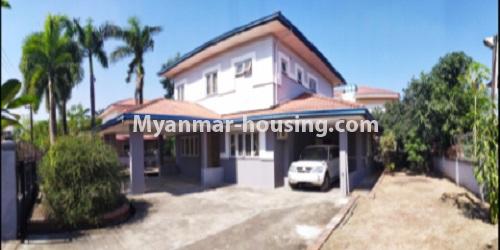 Myanmar real estate - for rent property - No.4726 - Two storey landed house for sale in F.M.I City, Hlaing Thar Yar! - house and house yard view