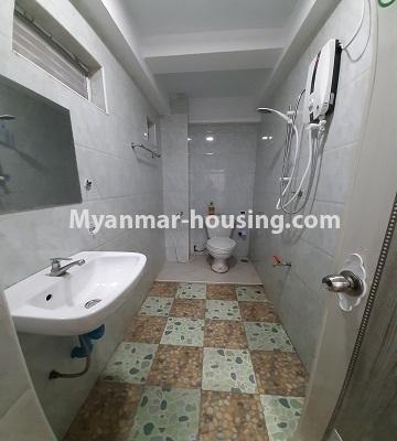 Myanmar real estate - for rent property - No.4729 - Furnished two bedroom mini condominium room for rent near Myaynigone, Sanchaung! - another bathroom view