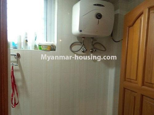 Myanmar real estate - for rent property - No.4730 - Furnished 3 BHK Myaynu Condominium room for rent in Sanchaung! - bathroom view