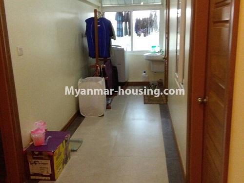 Myanmar real estate - for rent property - No.4730 - Furnished 3 BHK Myaynu Condominium room for rent in Sanchaung! - clothes drying area