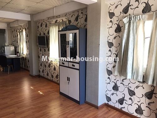 Myanmar real estate - for rent property - No.4738 - Furnished Studio Type Penthouse for rent near Asia World Port, Ahlone! - hall view