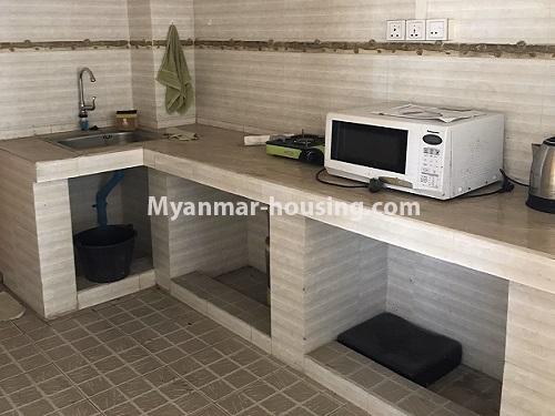 Myanmar real estate - for rent property - No.4738 - Furnished Studio Type Penthouse for rent near Asia World Port, Ahlone! - kitchen view
