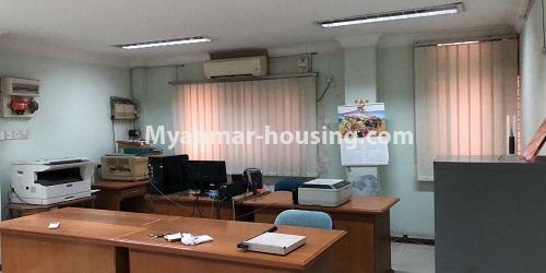 Myanmar real estate - for rent property - No.4739 - Large office room for rent on Ba Yint Naung Road, Kamaryut Township. - interior office view