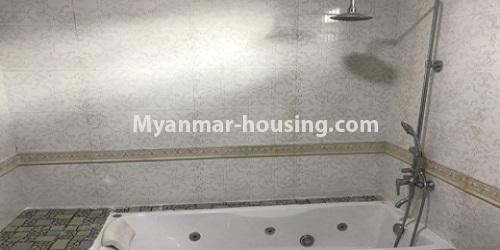 Myanmar real estate - for rent property - No.4740 - Landed house for rent near Kyauk Yae Twin, Mayangone! - bathroom view