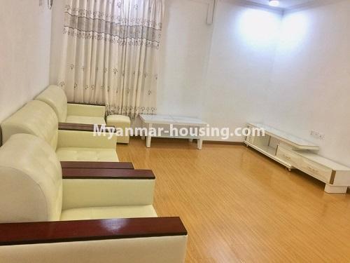 Myanmar real estate - for rent property - No.4741 - Furnished 2BHK Royal Thukha condominium for rent in Hlaing! - anothr view of living room