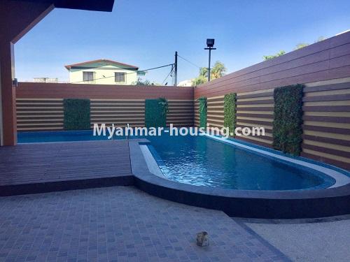 Myanmar real estate - for rent property - No.4741 - Furnished 2BHK Royal Thukha condominium for rent in Hlaing! - swimming pool view