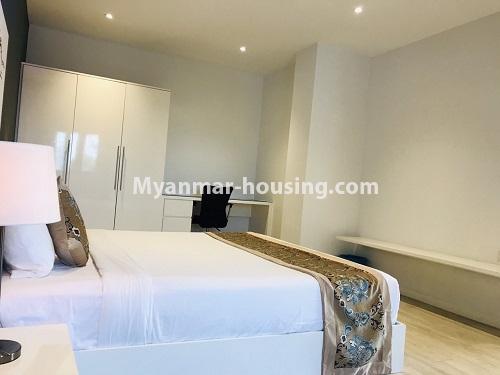 Myanmar real estate - for rent property - No.4742 - One bedroom serviced apartment for rent in Bahan! - another view of bedroom