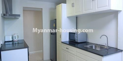 Myanmar real estate - for rent property - No.4746 - 1BHK Pyay Garden Residence serviced room for rent in Sanchaung! - kitchen view