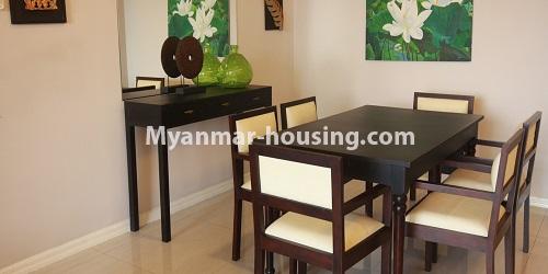 ミャンマー不動産 - 賃貸物件 - No.4746 - 1BHK Pyay Garden Residence serviced room for rent in Sanchaung! - dining area view
