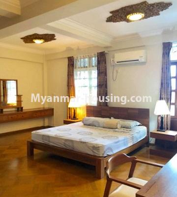 ミャンマー不動産 - 賃貸物件 - No.4747 - Nice Pyae Wa condominium room for rent in Bahan! - master bedroom view