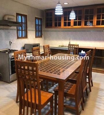 Myanmar real estate - for rent property - No.4747 - Nice Pyae Wa condominium room for rent in Bahan! - kitchen and dining area veiw