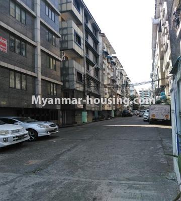 Myanmar real estate - for rent property - No.4753 - Half and six storey building for big office or company in Lanmadaw! - street in the housing compound 