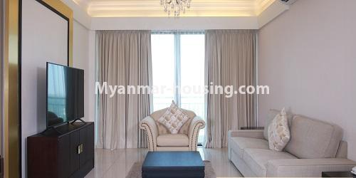 缅甸房地产 - 出租物件 - No.4755 - 3BHK Pyay Garden Residence serviced room for rent in Sanchaung! - living room view