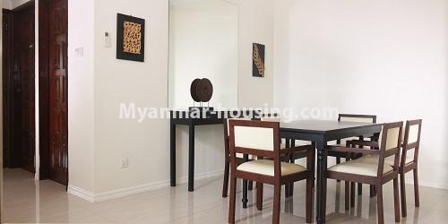 缅甸房地产 - 出租物件 - No.4755 - 3BHK Pyay Garden Residence serviced room for rent in Sanchaung! - dinning area view