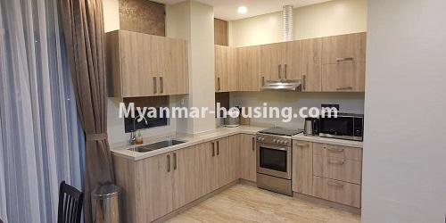 ミャンマー不動産 - 賃貸物件 - No.4757 - 3BHK Serviced Residence G room for rent in Bahan! - kitchen view
