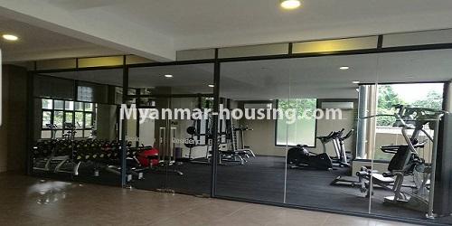 ミャンマー不動産 - 賃貸物件 - No.4757 - 3BHK Serviced Residence G room for rent in Bahan! - gym view