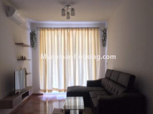 Myanmar real estate - for rent property - No.4758 - B Zone Two bedroom unit in Star City, Thanlyin! - living room view