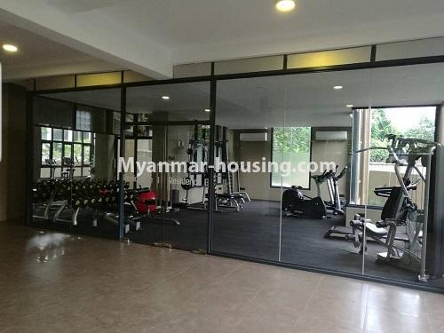 Myanmar real estate - for rent property - No.4760 - 1BHK Serviced Residence G room for rent in Bahan! - gym view