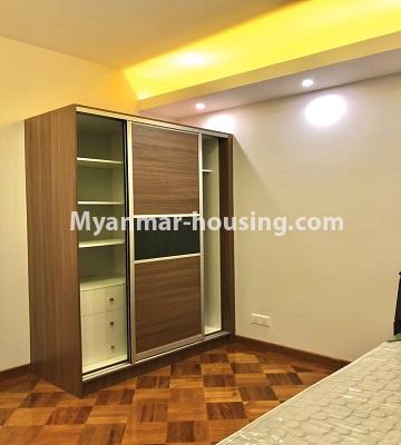 缅甸房地产 - 出租物件 - No.4761 - Furnished and decorated B Zone 2BHK unit for rent in Star City, Thanlyin! - master bedroom view