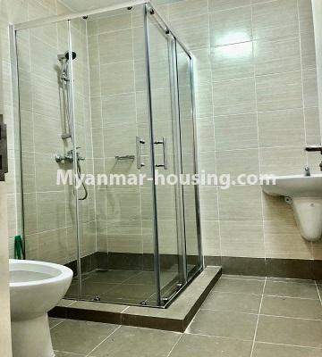 缅甸房地产 - 出租物件 - No.4761 - Furnished and decorated B Zone 2BHK unit for rent in Star City, Thanlyin! - another bathroom view