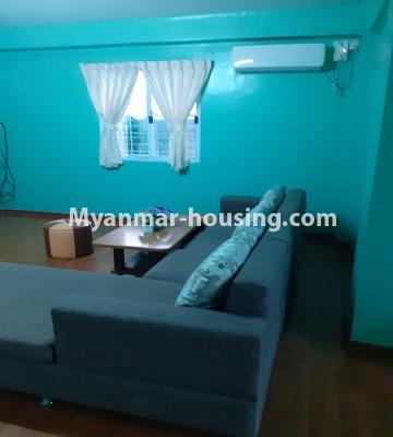 缅甸房地产 - 出租物件 - No.4762 - 2BHK furnished Mini Condo room for rent in Bahan! - living room view