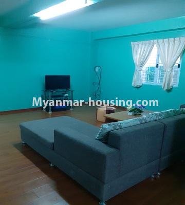 ミャンマー不動産 - 賃貸物件 - No.4762 - 2BHK furnished Mini Condo room for rent in Bahan! - another view of living room