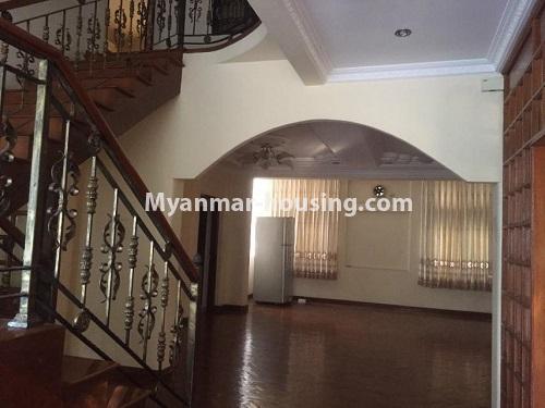 缅甸房地产 - 出租物件 - No.4766 - Two storey landed house for office option or residential option for rent in Bahan! - stair view