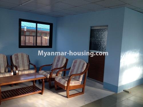 ミャンマー不動産 - 賃貸物件 - No.4767 - Fourth floor with full attic ( top floor) for rent in Shwe Sapel Yeik Mon Housing, Kamaryut! - another view of living room