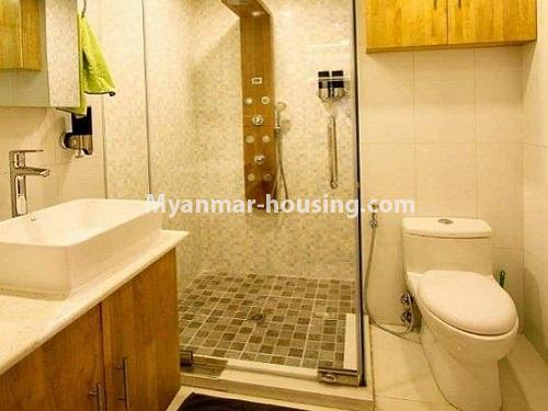 缅甸房地产 - 出租物件 - No.4768 - 2BHK lovely room for rent in Star City, Thanlyin! - bathroom view