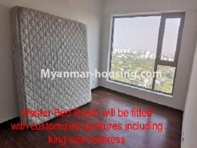 Myanmar real estate - for rent property - No.4769 - 2BHK Room in The Central Condominium for rent in Yankin! - master bedroom view