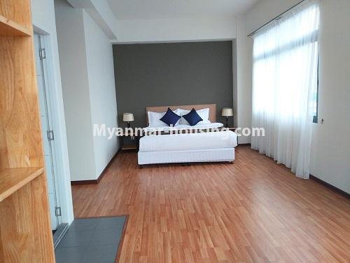 Myanmar real estate - for rent property - No.4770 - 1 BHK Myannandar Residence Serviced Room for rent in Yankin! - bedroom view