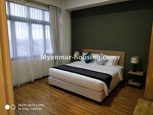 Myanmar real estate - for rent property - No.4772 - 1 BHK Myannandar Serviced Room for rent in Yankin! - bedroom room  view