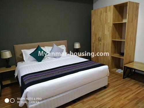 缅甸房地产 - 出租物件 - No.4772 - 1 BHK Myannandar Serviced Room for rent in Yankin! - another view of bedroom