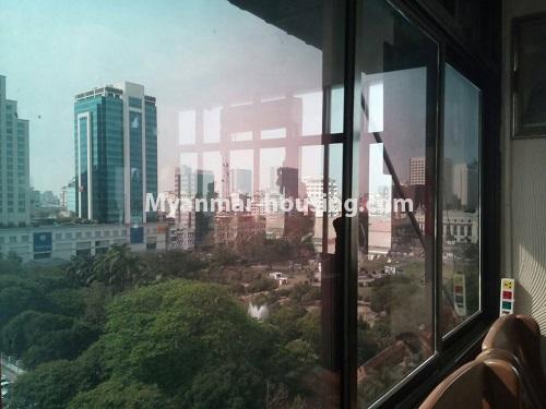 Myanmar real estate - for rent property - No.4776 - European designed room for rent in Yangon Downtown! - city view from balcony