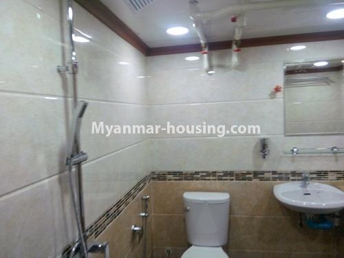 Myanmar real estate - for rent property - No.4777 - Nice 2BHK condominium room for rent in Sanchaung! - common bathroom view