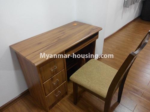 Myanmar real estate - for rent property - No.4777 - Nice 2BHK condominium room for rent in Sanchaung! - study area view