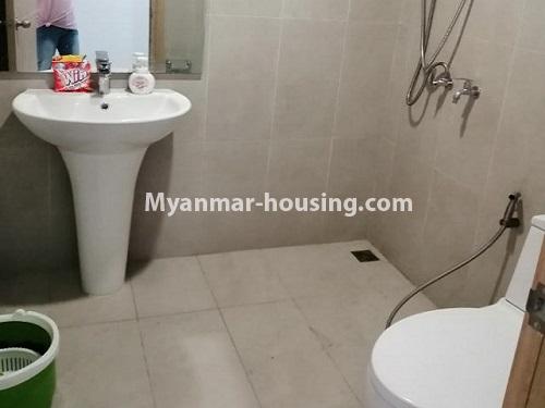 Myanmar real estate - for rent property - No.4778 - 3BHK Hill Top Vista Condominium room for rent in Ahlone! - another bathrom view
