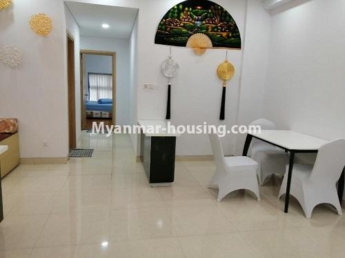 Myanmar real estate - for rent property - No.4778 - 3BHK Hill Top Vista Condominium room for rent in Ahlone! - dining area view