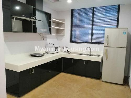 Myanmar real estate - for rent property - No.4778 - 3BHK Hill Top Vista Condominium room for rent in Ahlone! - kitchen view