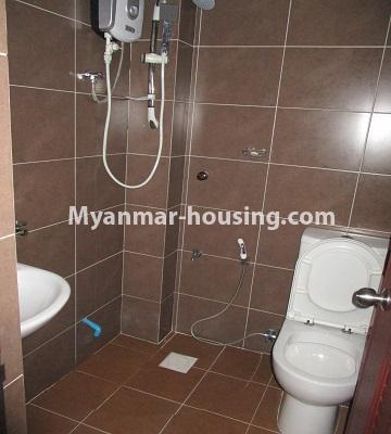 Myanmar real estate - for rent property - No.4782 - Furnished 1BHK Blossom Garden Condominium room for rent in Dagon! - bathroom view