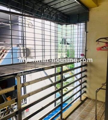 Myanmar real estate - for rent property - No.4784 - Mini condo room for rent near Tarmway Ocean, Tarmway Township. - balcony view